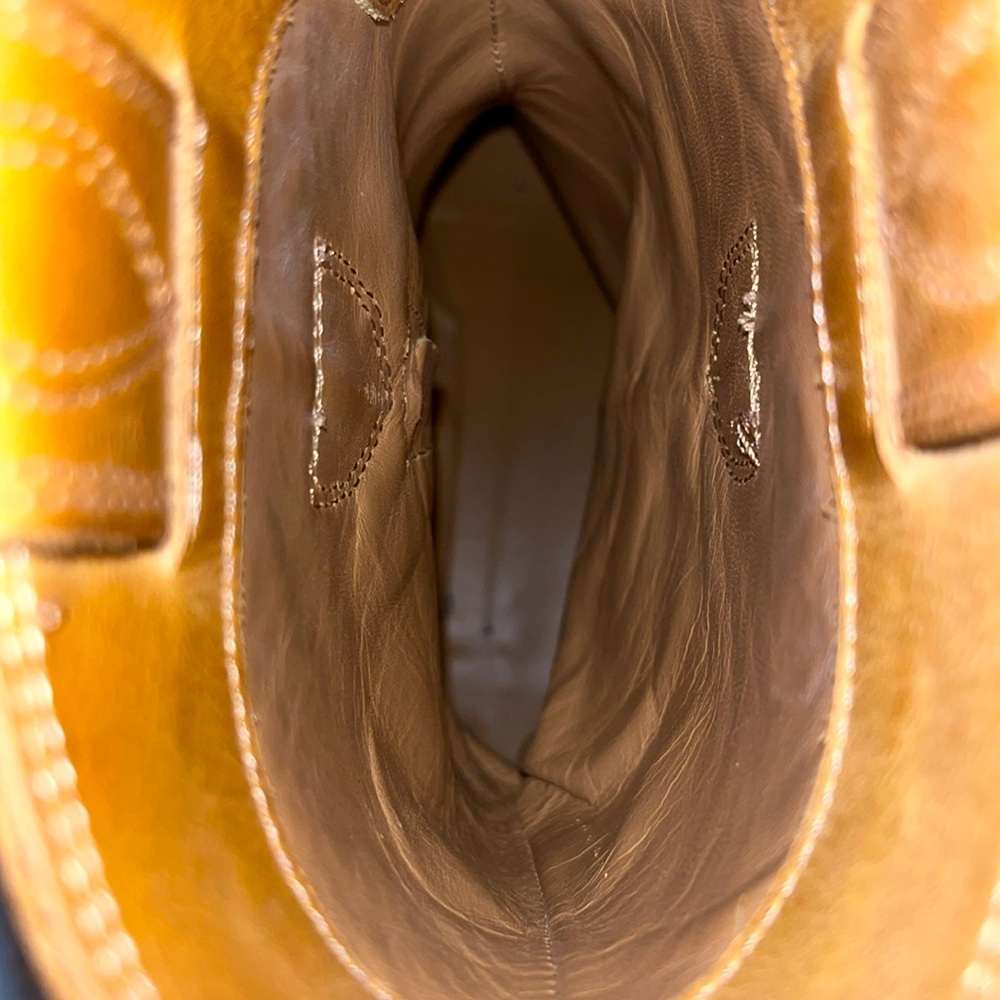 JD Julie Dee | Western Ankle  Boots | Brown leather gold metallic  | women 39 - Picture 13 of 15